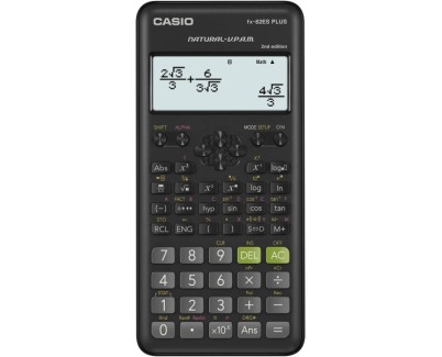 Casio FX-82ES PLUS-2 Calculadora Cientifica Pantalla LCD 12 Digitos - 252 Funciones - Factorizaci&oacute;n de Numeros Primos, Numeros Enteros Aleatorios, Combinacion y Permutacion etc... - Tapa Protectora - Software en Ingles - Color Negro