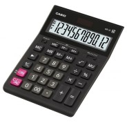 Casio GR-12C Calculadora de Sobremesa - Pantalla LCD de 12 Digitos - Alimentacion Solar y Pilas - Color Negro