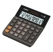 Casio MH-12 Calculadora de Sobremesa - Pantalla Extragrande LCD de 12 Digitos - Solar y Pilas - Color Negro