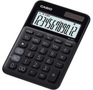 Casio MS-20UC Calculadora de Sobremesa Pequeña - Pantalla LCD de 12 Digitos - Alimentacion Solar y Pilas - Color Negro