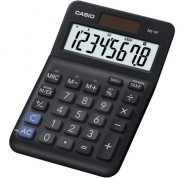 Casio MS-8F Calculadora de Sobremesa con Pantalla Extragrande de 8 Digitos - Signos de Comando de Funcion - Alimentacion Solar y Pilas - Color Negro