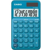 Casio SL-310UC Calculadora de Bolsillo - Calculo de Impuestos - Pantalla LCD de 10 Digitos - Solar y Pilas - Color Azul