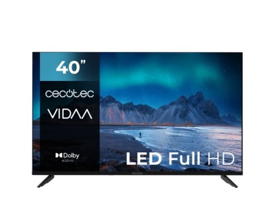 Cecotec A5 series ALF50040 Televisor Smart TV de 40\" LED con Resolucion HD - Sistema Dolby Audio - Sistema Operativo VIDAA - WiFi Integrado - 3 HDMI - 2 USB - Altavoces 16W - Color Negro