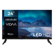 Cecotec A5 series ALH50024 Televisor Smart TV de 24\" LED con Resolucion HD - Sistema Dolby Audio - Sistema Operativo VIDAA - WiFi Integrado - 3 HDMI - 2 USB - Sintonizador DVB - Color Negro