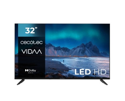 Cecotec A5 series ALH50032 Televisor Smart TV de 32\" LED con Resolucion HD - Sistema Dolby Audio - Sistema Operativo VIDAA - WiFi Integrado - 3 HDMI - 2 USB - Sonido 16W - Color Negro