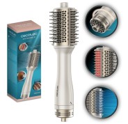 Cecotec Air DryBold Cepillo de Aire - 1200W - Placas Calefactoras - Temperatura Regulable - Revestimiento Ceramico - Generador de Iones - Multifuncion - Punta Fria - Color Blanco