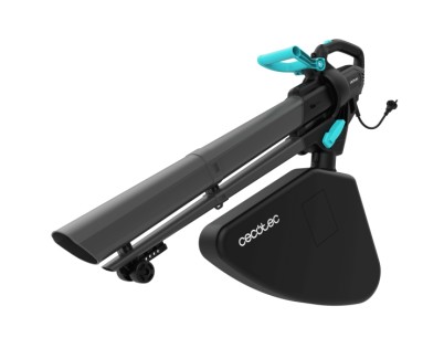 Cecotec AirForce 3300 Crush and Go Soplador Aspirador de Hojas - 3300W - Varias Velocidades - Triturador Incorporado - Bolsa de 40L - Velocidad hasta 270km/h - Color Negro y Azul