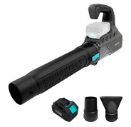 Cecotec AirForce 4000 Bazooka Turbo Soplador de Hojas Inalambrico - Bateria 21V 4Ah - Modo Turbo - Motor sin Escobillas - Velocidad hasta 200km/h - Color Negro