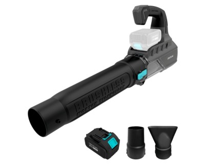 Cecotec AirForce 4000 Bazooka Turbo Soplador de Hojas Inalambrico - Bateria 21V 4Ah - Modo Turbo - Motor sin Escobillas - Velocidad hasta 200km/h - Color Negro