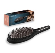 Cecotec Bamba Instantcare 900 Perfect Brush Cepillo Alisador - Temperatura Ajustable - Tecnologia de Iones - Control Digital LED - Autoapagado - Cable 360º de 3m - Ergonomico y Seguro - Color Negro