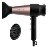 Cecotec Bamba IoniCare RockStar Retro Secador de Pelo - 2000W - Iones Negativos - Difusor - Funcion de Aire Frio - Control Ajustable de Temperatura y Velocidad - Filtro Facil de Limpiar - Color Negro