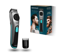 Cecotec Bamba PrecisionCare AllDrive Pro Recortadora para Barba - Cuchillas de Titanio - Uso Inalambrico y con Cable - Autonomia 75min - Cuchillas Extraibles - Ergonomico - Color Gris