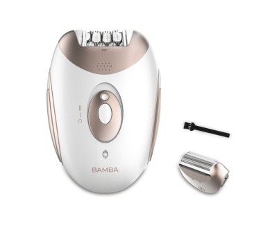Cecotec Bamba SkinCare Depil-Action Depiladora de Arranque Inalambrica - Uso con y sin Cable - Bateria 700mAh - 40min de Uso Continuo - 2 Velocidades - 2 Cabezales Intercambiables - Color Blanco