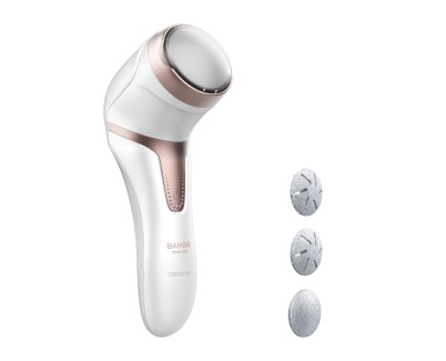 Cecotec Bamba SkinCare Lima Electrica para Pies - Bateria Recargable - Discos de Distintas Durezas - Funcion de Aspiracion - Uso Inalambrico y con Cable - Autonomia 100min - Color Blanco y Rosa