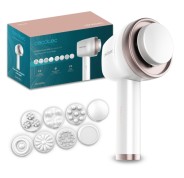Cecotec Bamba SkinCare Push Up Masajeador Corporal Anticelulitico - 8 Cabezales Intercambiables - Malla Protectora - 5 Modos - Autonomia 1.5h - Autoapagado - Ergonomico - Color Blanco