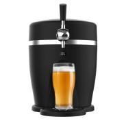 Cecotec BeerFlow 5000 Dispensador de Cerveza - 60W - Temperatura Ajustable de 3 a 6°C - Compatible con Barriles de 5L - Bandeja y Asa Extraibles - Indicador LED - Pies Antideslizantes - Color Negro