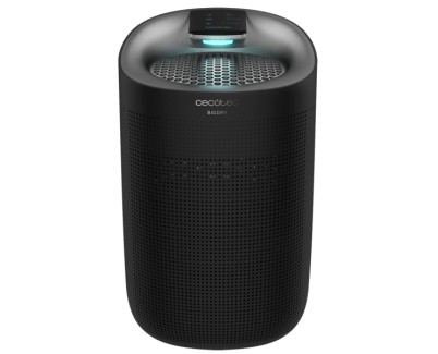 Cecotec BigDry 3000 PureLight Black Deshumidificador - 45W - Deposito de 1 Litro - 3 Procesos de Filtracion - Cobertura hasta 25m2 - 3 Velocidades Ajustables - Funcionamiento Silencioso - Color Negro
