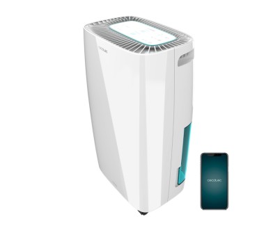 Cecotec BigDry 4000 Expert Connected Deshumidificador - Control Wi-Fi - 10L/dia - Deposito 2.5L - Cobertura hasta 105m2 - Funcionamiento Silencioso - Humedad de 40 a 80% - Pantalla LED - Color Blanco