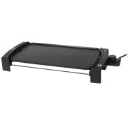 Cecotec Black&Water 2500 Plancha de Asar Electrica de Gran Potencia - Revestimiento Antiadherente - Bandeja Recogegrasas - Temperatura Ajustable - Superficie de 45x25 cm