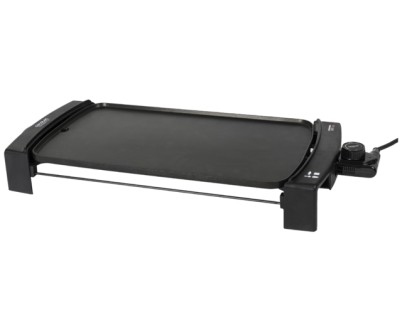 Cecotec Black&Water 2500 Plancha de Asar Electrica de Gran Potencia - Revestimiento Antiadherente - Bandeja Recogegrasas - Temperatura Ajustable - Superficie de 45x25 cm