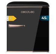Cecotec Bolero CoolMarket TT Origin 45 Black E Mini Frigorifico - Capacidad 45L - Estilo Retro - Cajon para Hielo - Tirador Cromado - 44.7x53.4x55cm - Color Negro