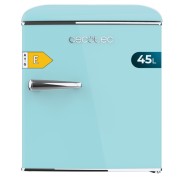 Cecotec Bolero CoolMarket TT Origin 45 Blue E Mini Frigorifico - Capacidad 45L - Estilo Retro - Cajon para Hielo - Tirador Cromado - 44.7x53.4x55cm - Color Turquesa