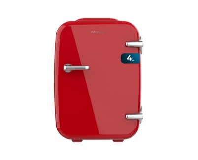 Cecotec Bolero MiniCooling 4L Habana Red Mini Frigorifico Portatil - Capacidad 4L - 12V/220V - Temperatura Regulable - Enfria hasta 7&ordm;C - Funcion Calentamiento hasta 65&ordm;C - Color Rojo