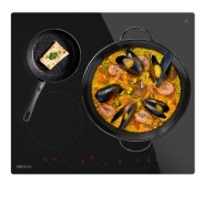 Cecotec Bolero Squad I 3600 Cocina de Induccion Encastrable - 7400W - 3 Zonas - Temporizador - Control Tactil Invisible - 9 Niveles de Potencia - Funcion Booster - Color Negro