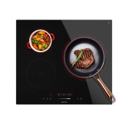 Cecotec Bolero SquadV 3100 Cocina Vitroceramica Encastrable - 5700W - 3 Zonas - Temporizador - Seguro Infantil - Control Tactil - 9 Niveles de Potencia - Indicador de Calor Residual - Color Negro