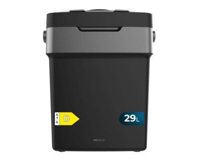 Cecotec Bolero TravelCooling 29L D Nevera Portatil - Capacidad 29L - 12V/220V - Temperatura Regulable - Enfria hasta 8&ordm;C - Funcion Calentamiento hasta 65&ordm;C - Color Negro y Gris