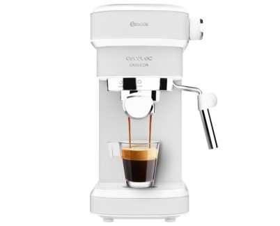 Cecotec Cafelizzia 790 White Cafetera Espresso - 1350W - Presion de 20Bar - Vaporizador Orientable - Deposito 1.2L - Doble Salida de Cafe - Sistema de Ahorro Energetico - Color Blanco