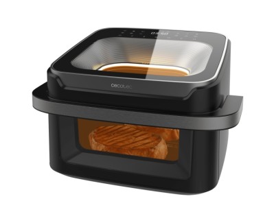 Cecotec Cecofry Advance 10000 Full Vision Freidora de Aire - 2200W - Capacidad 10L - Temperatura Regulable hasta 200&ordm;C - Asa de Tacto Frio - Ventana de Visualizacion - Color Negro