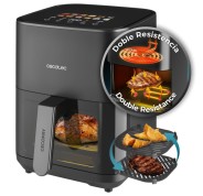 Cecotec Cecofry and Grill Duoheat 4000 Freidora sin Aceite 3 en 1 - Potencia de 1900W - Resultados Uniformes - Parrilla - Pizzas Crujientes - Capacidad de 4L - Control de Temperatura - Color Negro