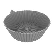 Cecotec Cecofry Bucket Pack de 3 Moldes Circulares para Freidoras de 2 a 4.5L - Silicona de Alta Calidad - Apto para Microondas y Horno - Libre de BPA - Superficie Antiadherente - Color Gris