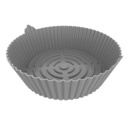 Cecotec Cecofry Bucket Pack de 3 Moldes Circulares para Freidoras de 5 a 8L - Silicona de Alta Calidad - Apto para Microondas y Horno - Libre de BPA - Superficie Antiadherente - Color Gris