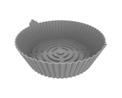 Cecotec Cecofry Bucket Pack de 3 Moldes Circulares para Freidoras de 5 a 8L - Silicona de Alta Calidad - Apto para Microondas y Horno - Libre de BPA - Superficie Antiadherente - Color Gris