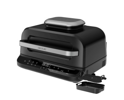 Cecotec Cecofry FireDome 6000 Freidora sin Aceite - 2400W - 4 Niveles de Grill - 6 Modos de Coccion - Capacidad 6L - Incluye Accesorios - Termostato Ajustable - Sistema Anti Humo - Color Negro