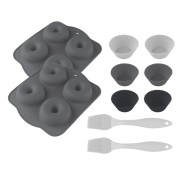 Cecotec Cecofry SweetBake Pack de Moldes para Donas y Magdalenas - Compatible con Freidoras de 6 a 8L - Libre de BPA - Superficie Antiadherente - Incluye Pinceles de Silicona - Facil Limpieza