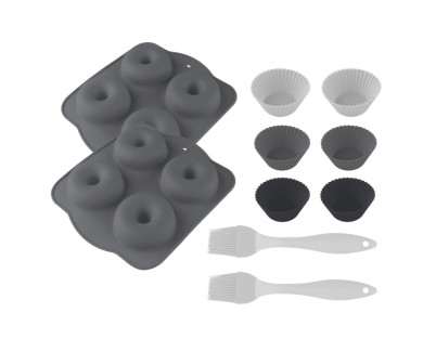Cecotec Cecofry SweetBake Pack de Moldes para Donas y Magdalenas - Compatible con Freidoras de 6 a 8L - Libre de BPA - Superficie Antiadherente - Incluye Pinceles de Silicona - Facil Limpieza