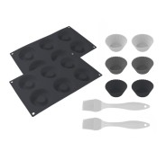 Cecotec Cecofry SweetBake XL Pack de Moldes para Donas y Magdalenas - Compatible con Freidoras de 9 a 11L - Libre de BPA - Superficie Antiadherente - Incluye Pinceles de Silicona - Facil Limpieza