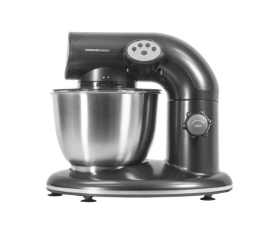 Cecotec Cecomixer Compact Batidora Amasadora - Potencia 1000W - Bol de Acero Inoxidable de 5.6L - Movimiento Planetario - Velocidad Ajustable - Incluye Accesorios - Color Gris Oscuro