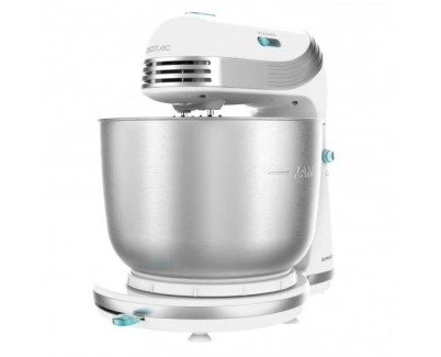 Cecotec Cecomixer Easy White Batidora Amasadora 250W - Bol de Acero Inoxidable de 3,5L - Movimiento Planetario - 6 Velocidades