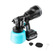 Cecotec CecoRaptor Color 4020 Ultra Pistola para Pintar Inalambrica - 65W - 700ml/min - Bateria 4Ah 20V - Deposito de 1L - Incluye Accesorios - Mango Antideslizante - Color Negro y Azul