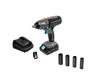 Cecotec CecoRaptor Impact 2020 Ultra Llave de Impacto Inalambrico - 3000Ipm - 2300rpm - Bateria 2Ah 20V - Torque hasta 400Nm - Accesorios Incluidos - Luz LED - Color Negro y Gris