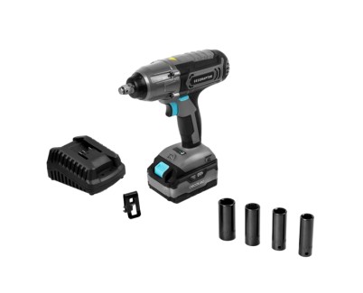 Cecotec CecoRaptor Impact 4020 Ultra Llave de Impacto Inalambrico - 3000Ipm - 2300rpm - Bateria 4Ah 20V - Torque hasta 400Nm - Accesorios Incluidos - Luz LED - Color Negro y Gris