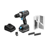 Cecotec CecoRaptor Perfect Drill 4020 Brushless Ultra Taladro Atornillador - Torque 46Nm - 2000rpm - Bateria 4Ah 20V - Luz LED - Incluye Accesorios - Motor sin Escobillas - Color Negro y Gris