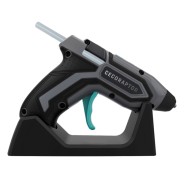 Cecotec CecoRaptor Perfect Fix 360 X?Treme Pistola de Cola Termofusible - Autonomia 30min - Base de Carga - Bateria 1.5Ah 3.7V - Incluye 10 Barras - Apagado Automatico - Color Negro y Gris