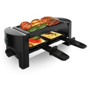 Cecotec Cheese and Grill 3200 Pocket Raclette - Potencia de 320W - Ideal para 2 Personas - Incluye Sartenes y Espatulas - Superficie Mixta Grill y Plancha - Termostato Regulable - Color Negro