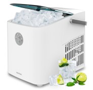 Cecotec Chillin Ice 1200 Go Maquina de Hielo - 120W - Capacidad de 12kg Diarios - Control con Botones y LEDs - Ventana para Monitoreo - Funcion Autolimpieza - Color Blanco