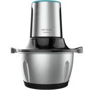 Cecotec ChopBeat 1500 TitanBlack Steel Picadora Electrica - 600W - Cuchillas de Titanio - Bol de 1.5L de Acero Inoxidable - 2 Velocidades - Espiralizador con 4 Accesorios - Libre de BPA - Facil Limpieza